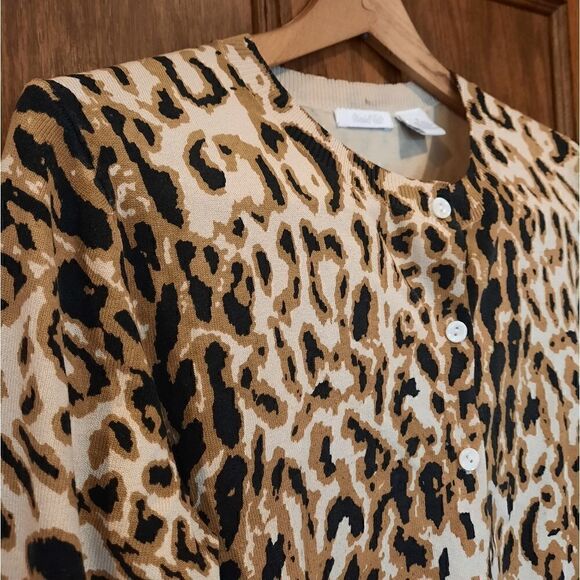 RARE Marshall Fields Cardigan Animal Print Silk/Nylon - Picture 3 of 10